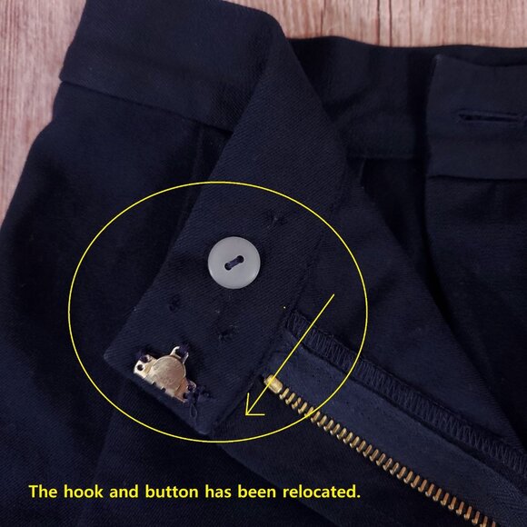 *READ* Vintage St John Sport Pants Womens Size 2 Wide Leg Cropped Navy Blue - Picture 2 of 13